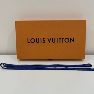 Louis Vuitton Orange Slide Box| Medium Size (11.5x6.5x1.75 inches) & Ribbon